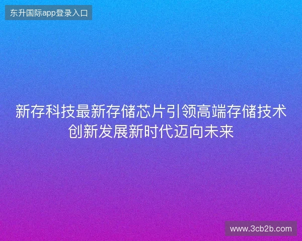 新存科技最新存储芯片引领高端存储技术创新发展新时代迈向未来 新存科技最新存储芯片引领高端存储技术创新发展新时代迈向未来